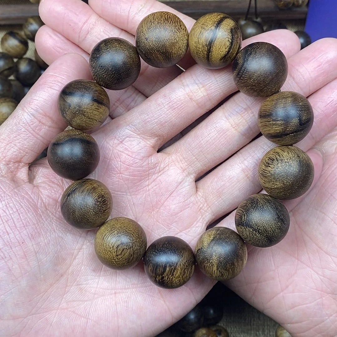 沉香手串越南芽庄白棋楠