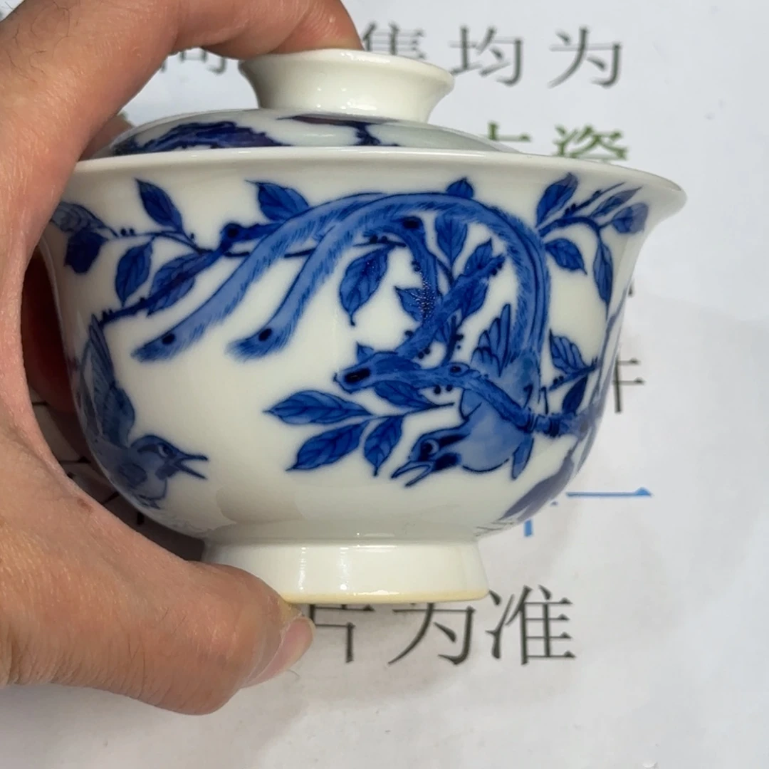 瓷杯子当代仿古精品全手工