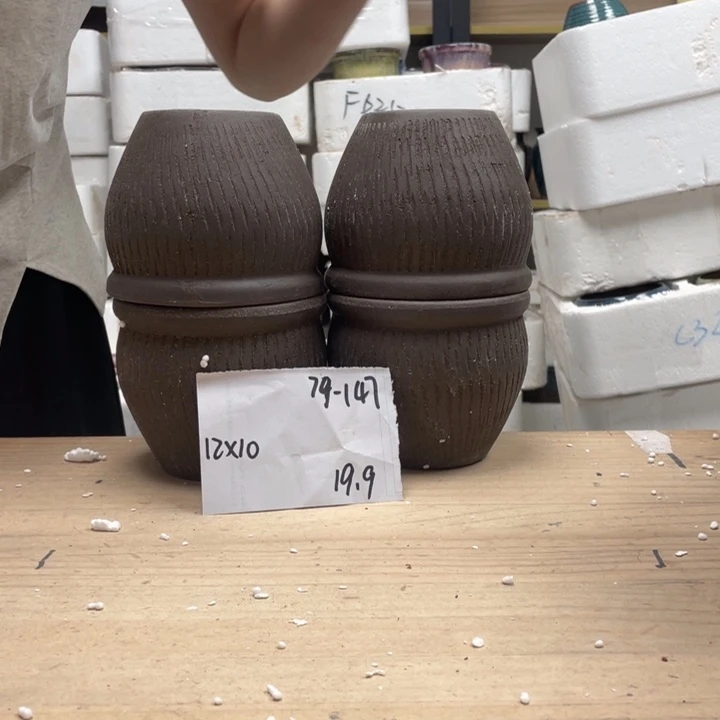 紫砂花盆多肉陶土花盆微瑕147
