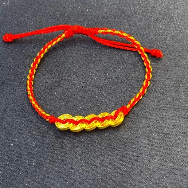 足金配件 五帝币手绳 C0223