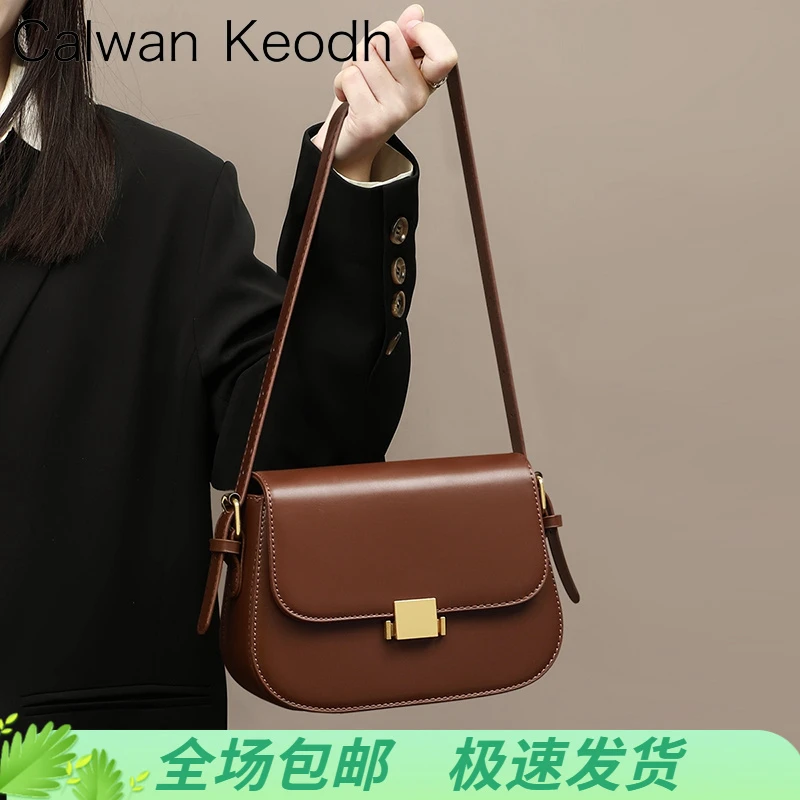 Calwan Keodh真皮包包女包单肩包斜挎高级感生日礼物送女友送老婆