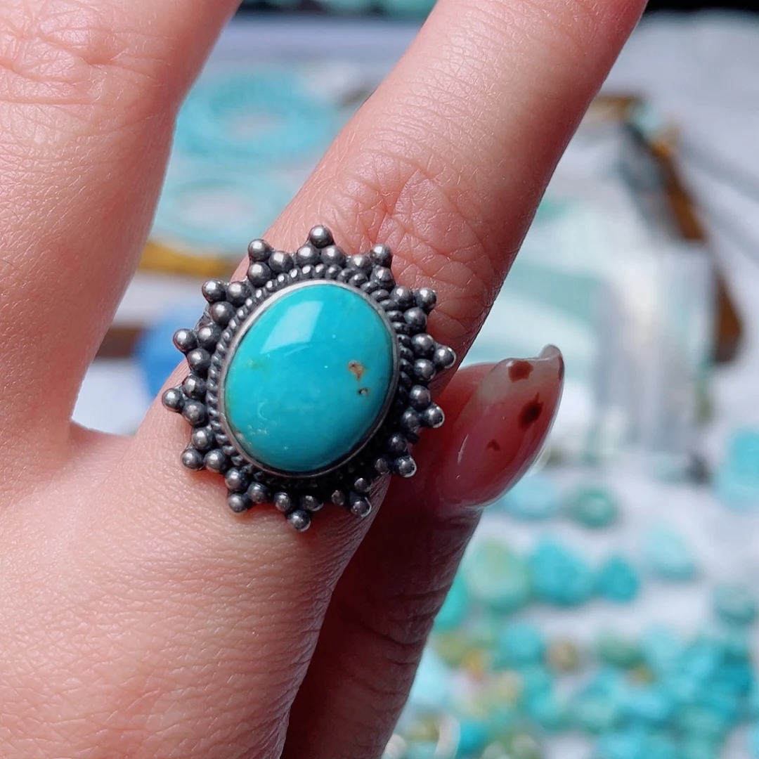 绿松石银S925镶嵌珠宝奇石