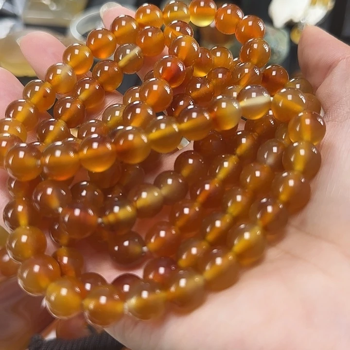 沿***景玛瑙/玉髓颈饰未镶嵌