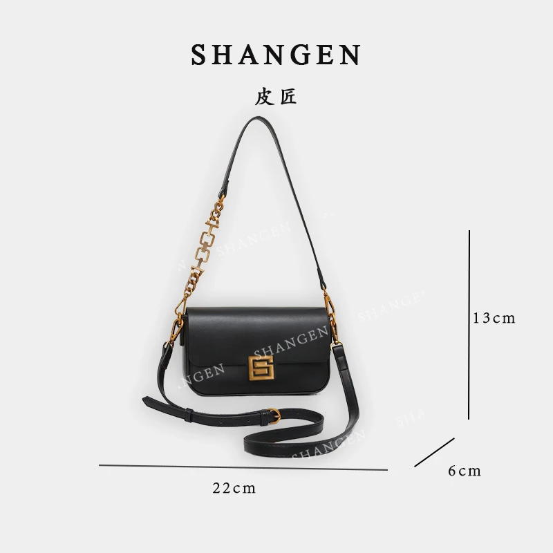 【尚恩CC】GQ-24878-黑色-轻奢时尚女士新款单肩斜挎包