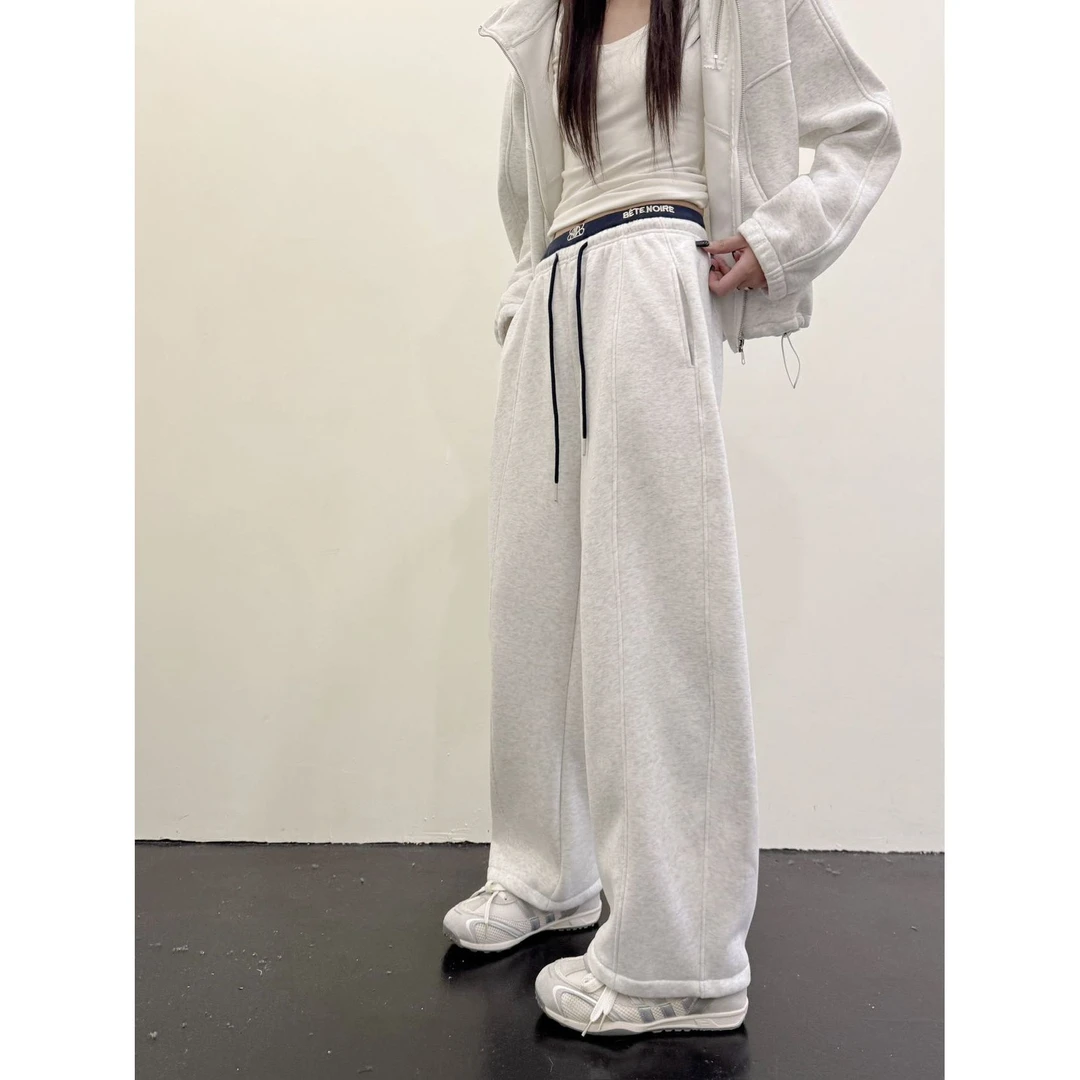 【美式字母腰头弯刀裤】秋冬新款！百搭经典美式拼接弯刀裤919