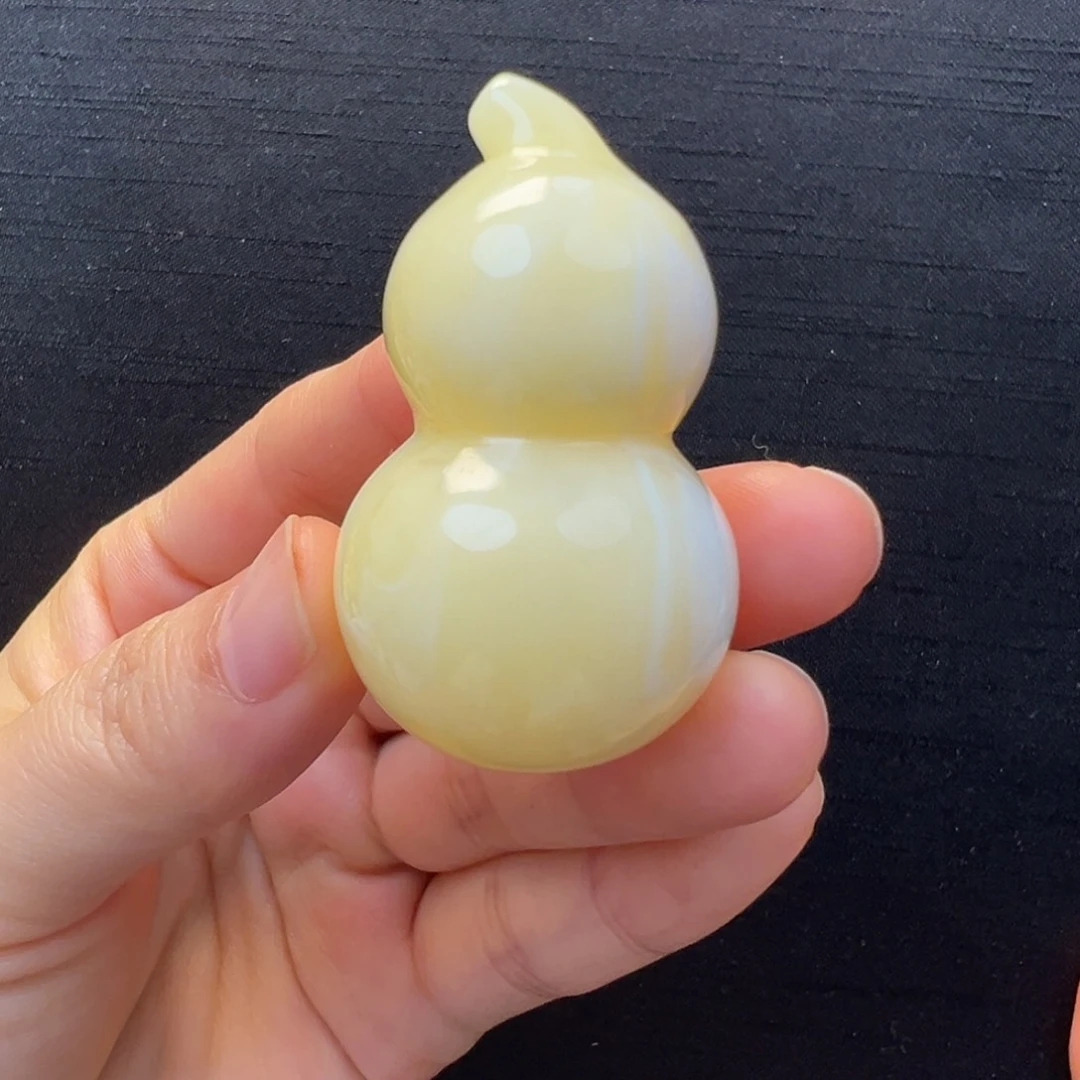 未镶嵌琥珀裸石焦皮浓奶葫芦