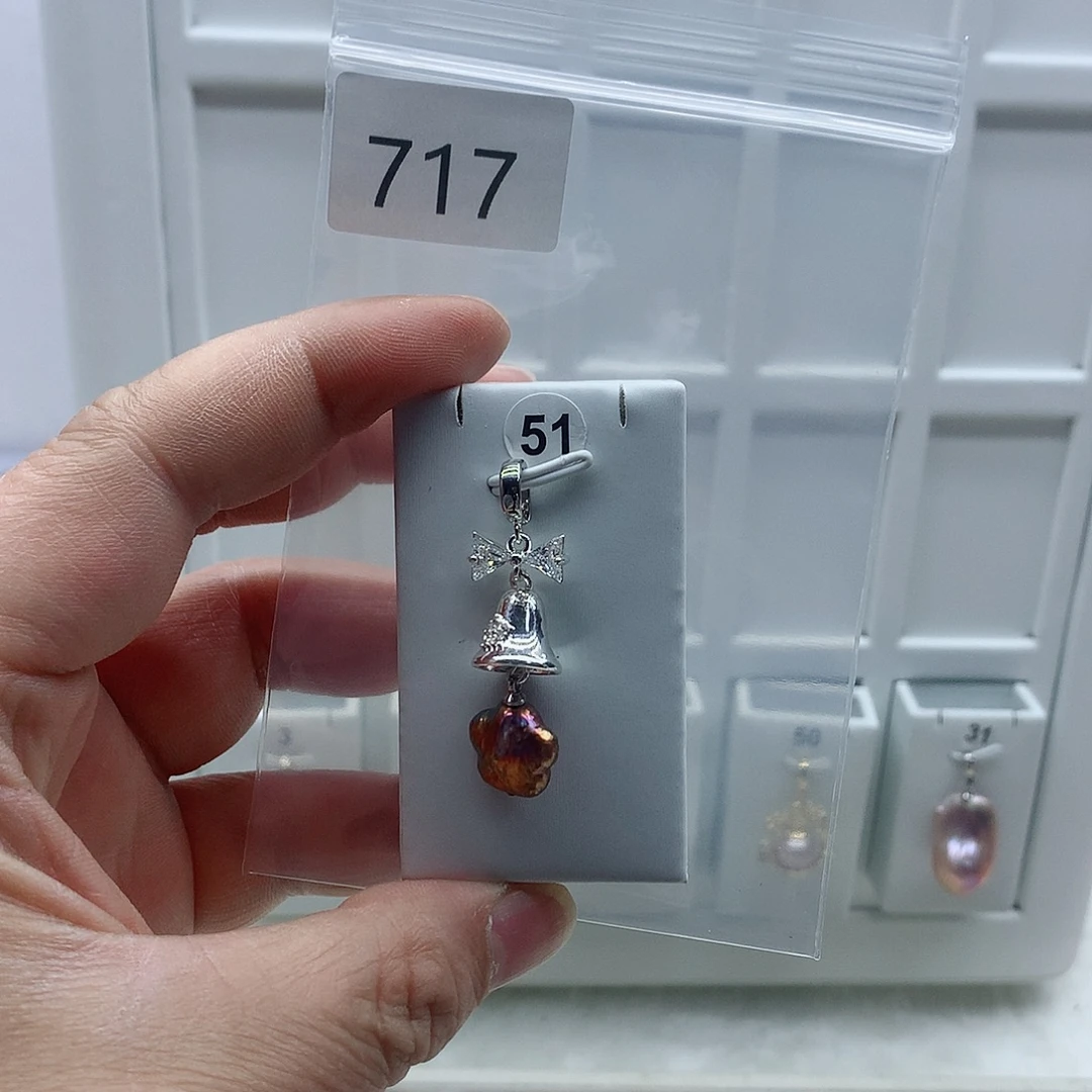 合金吊坠(不含链)淡水珍珠