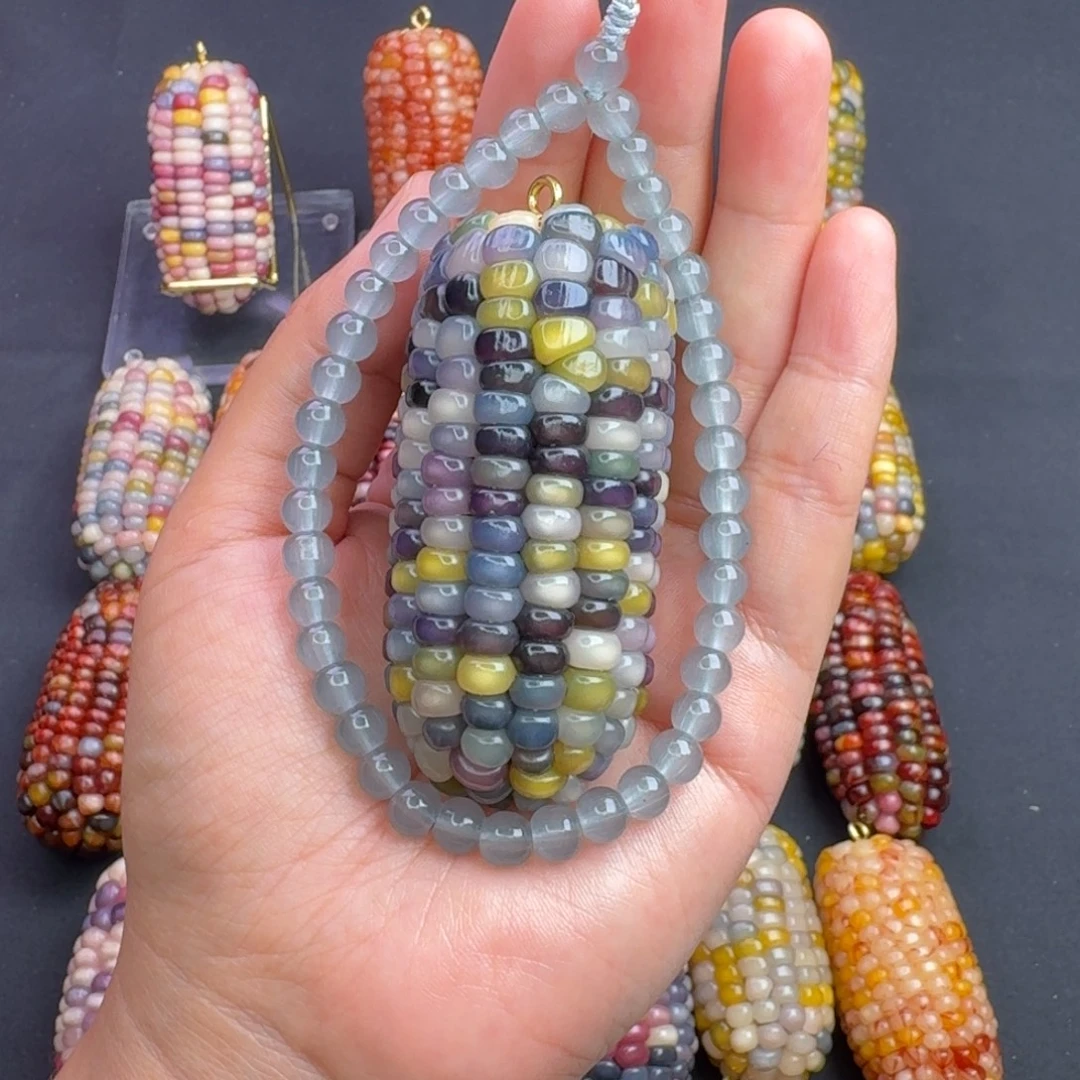 ****微无铜合金七彩文玩玉米