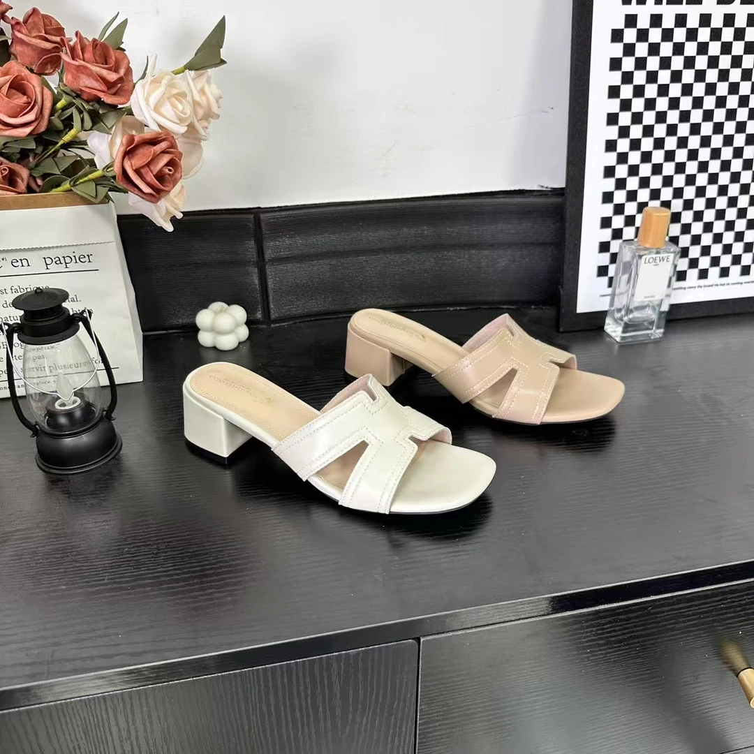 夏季新款时尚休闲女鞋低跟凉鞋拖鞋潮流气质冷粘工艺503