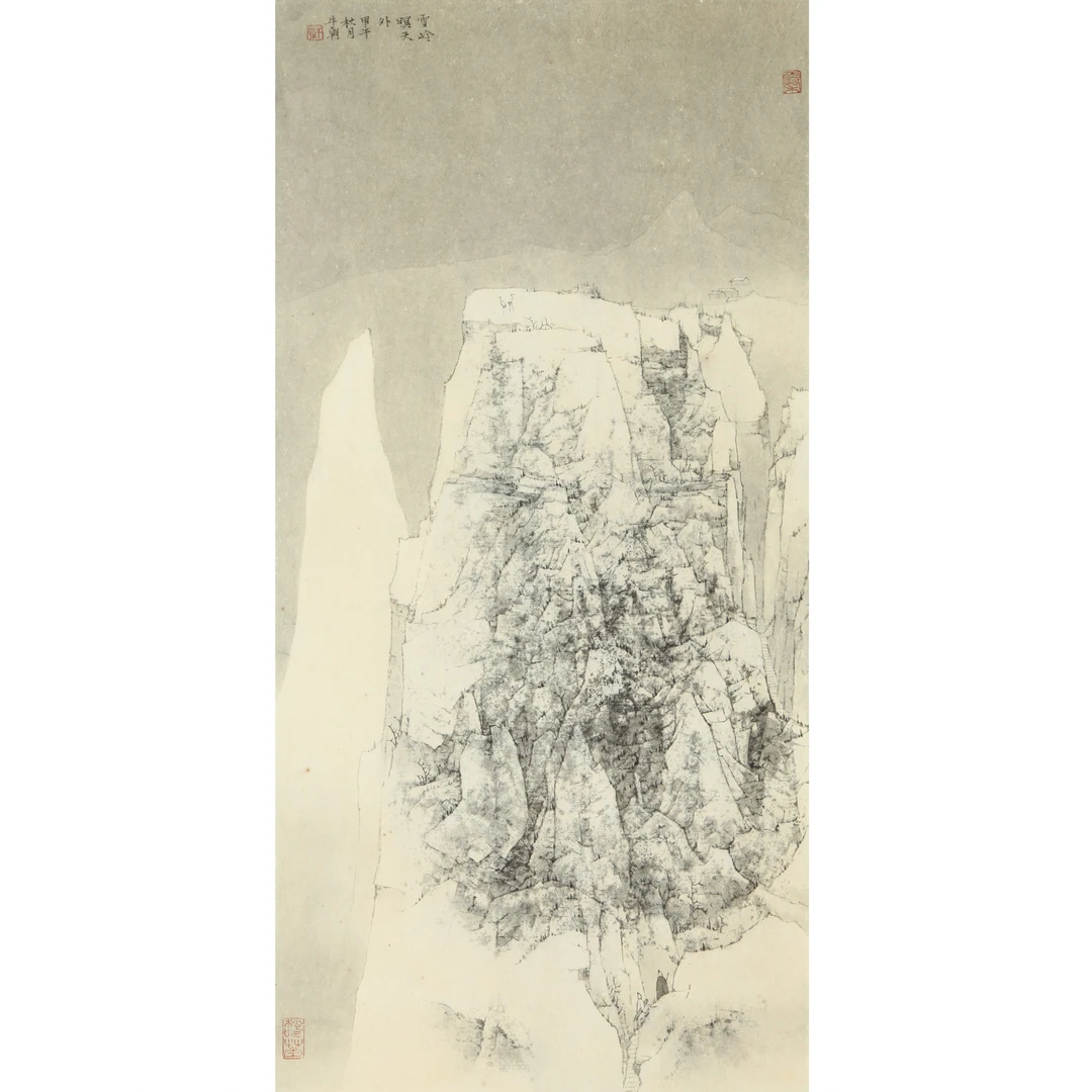23、 牛朝 雪岭瞑天外【艺术拍卖】