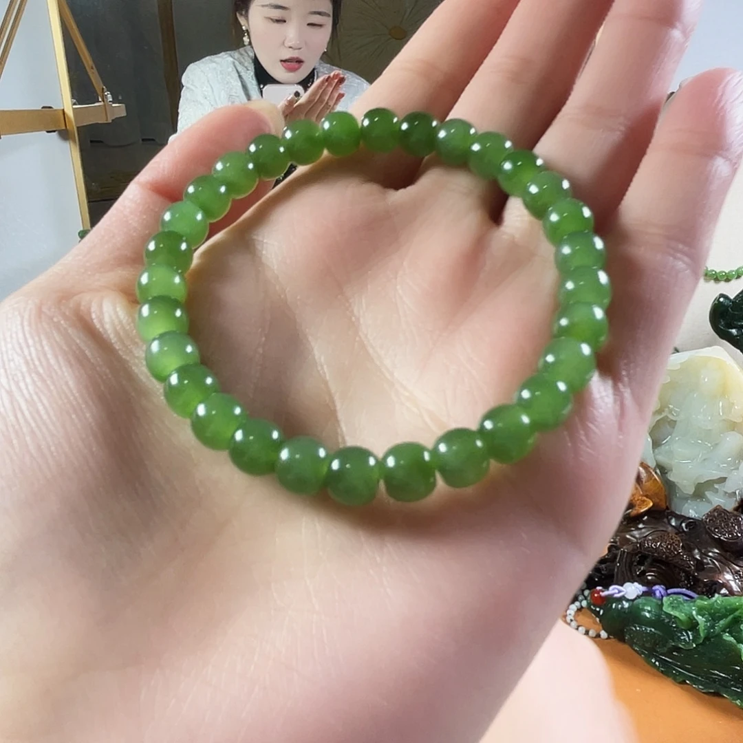 和田玉（碧玉）未镶嵌手串