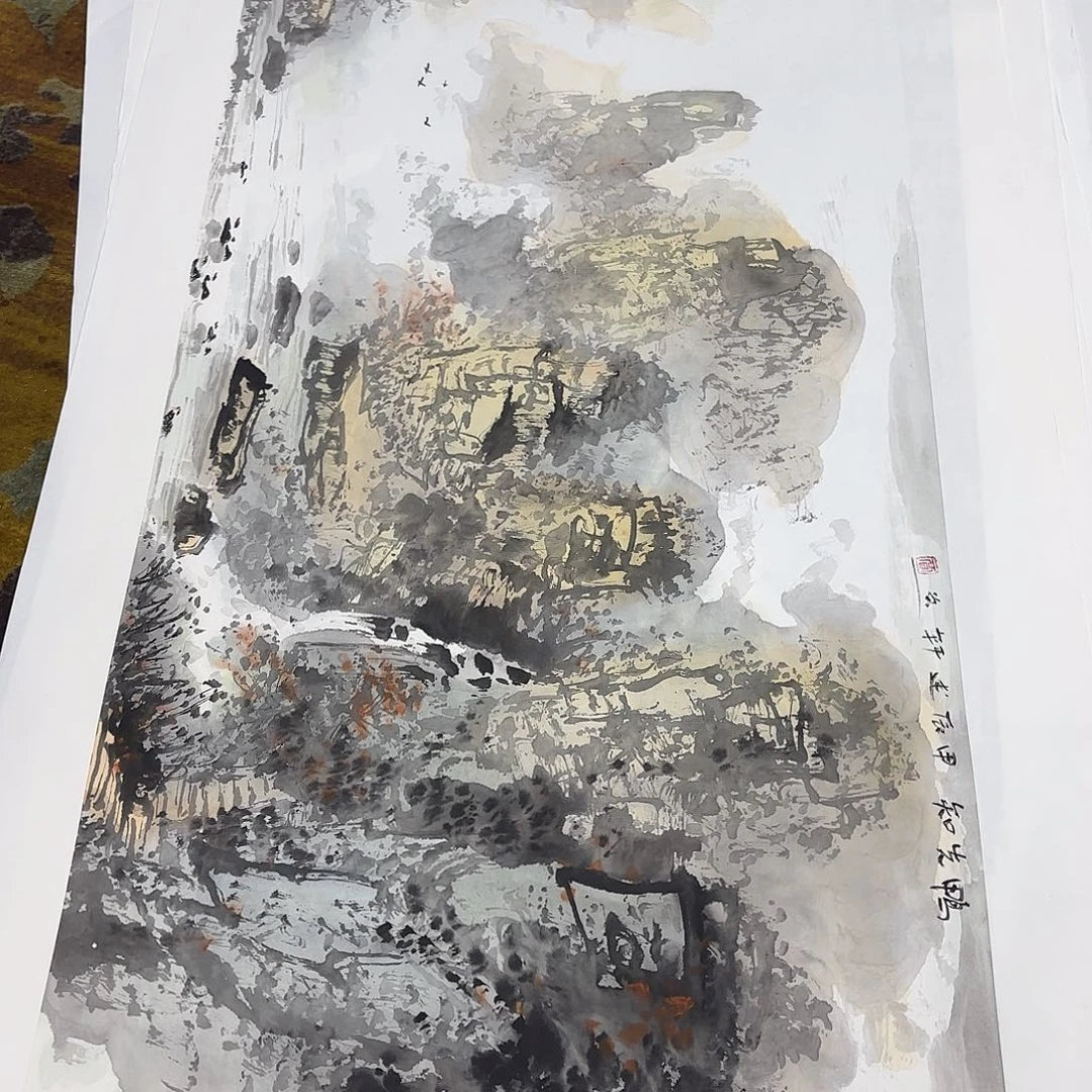 国画贾述轩三尺童