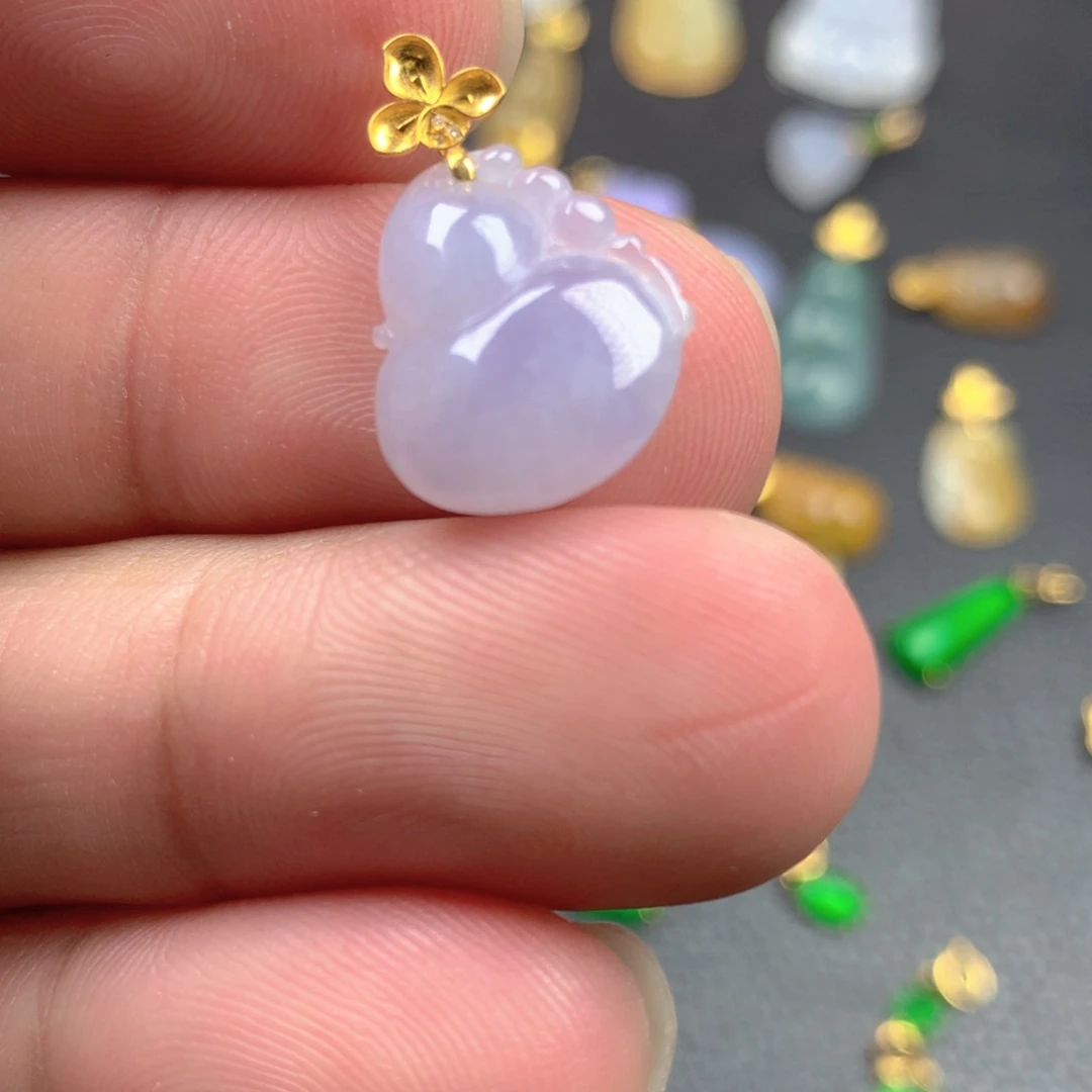 【闪购商品】颈饰18K金镶嵌翡翠翡翠