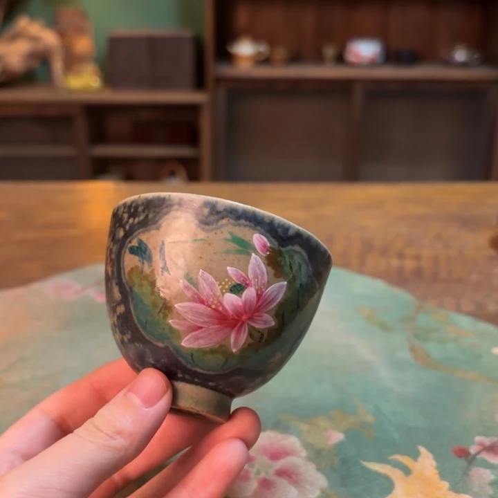 柴烧纯手工手绘陶瓷