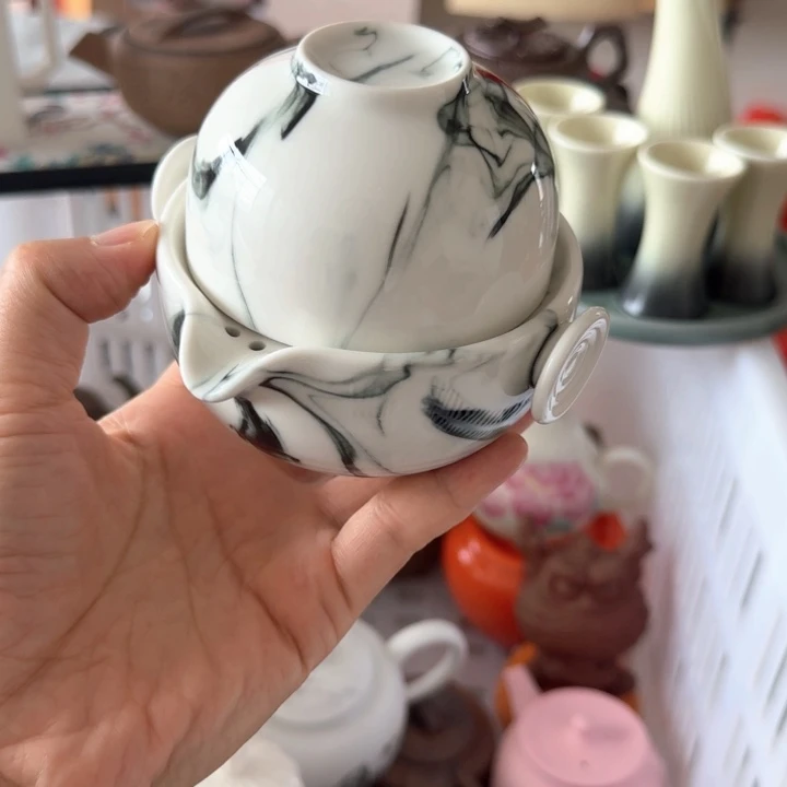 微瑕陶瓷茶具茶杯茶壶