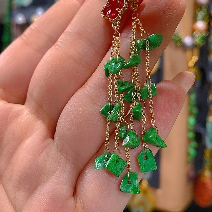 翡翠未镶嵌耳饰翡翠