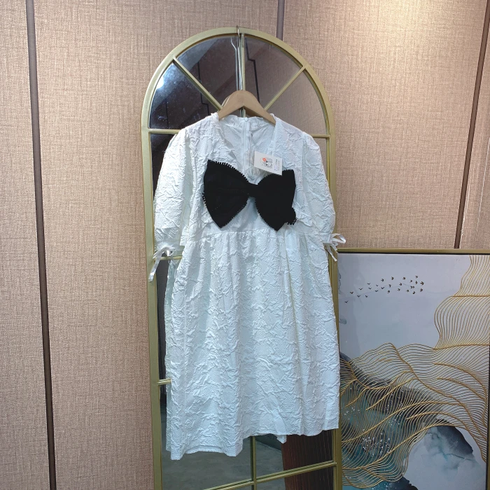 CR52孕妇白色连衣裙110-140