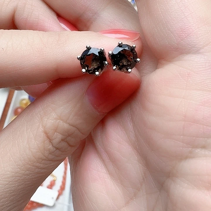 水晶耳饰未镶嵌耳钉