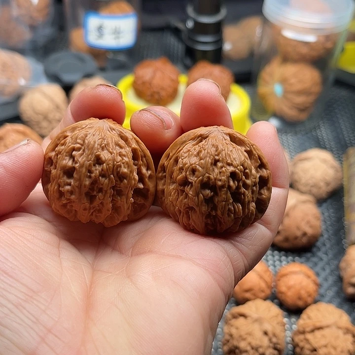 把件桃核小密纹边37肚37