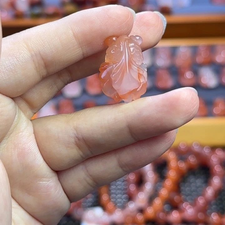 南红玛瑙未镶嵌珠宝半成品金鱼4