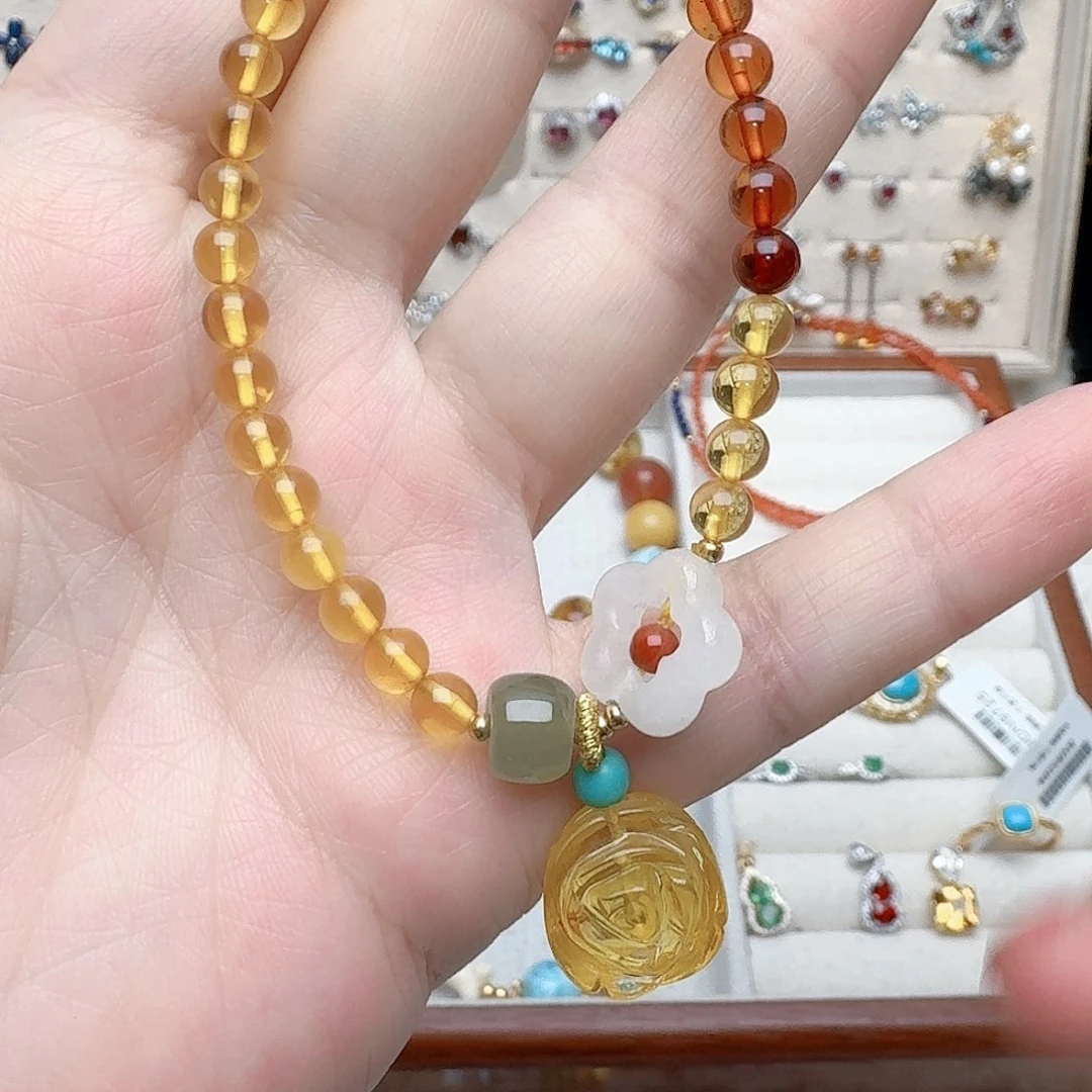 琥珀手链未镶嵌手链