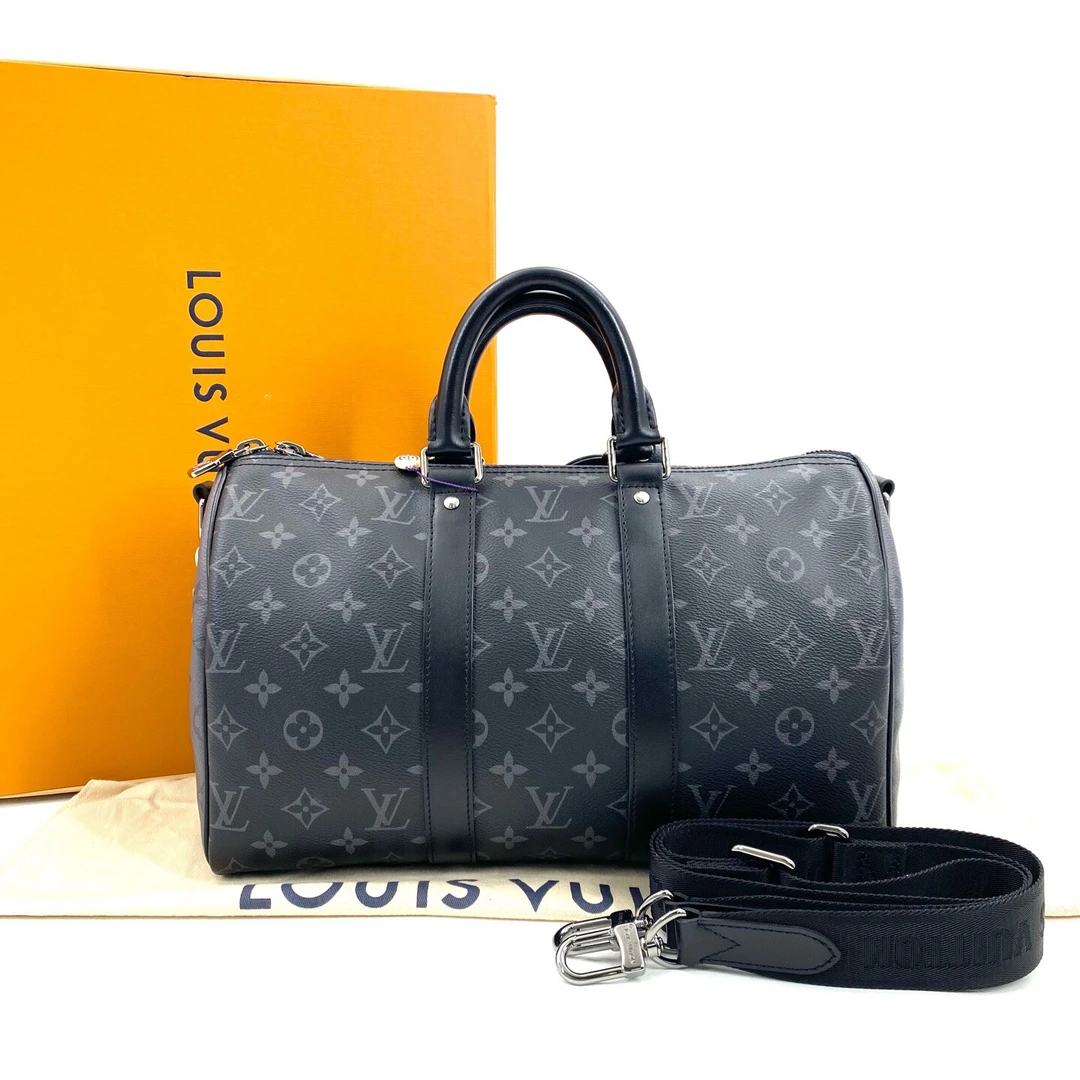未使用 LouisVuitton/路易威登 黑武士keepall35斜挎包 尺寸34/21