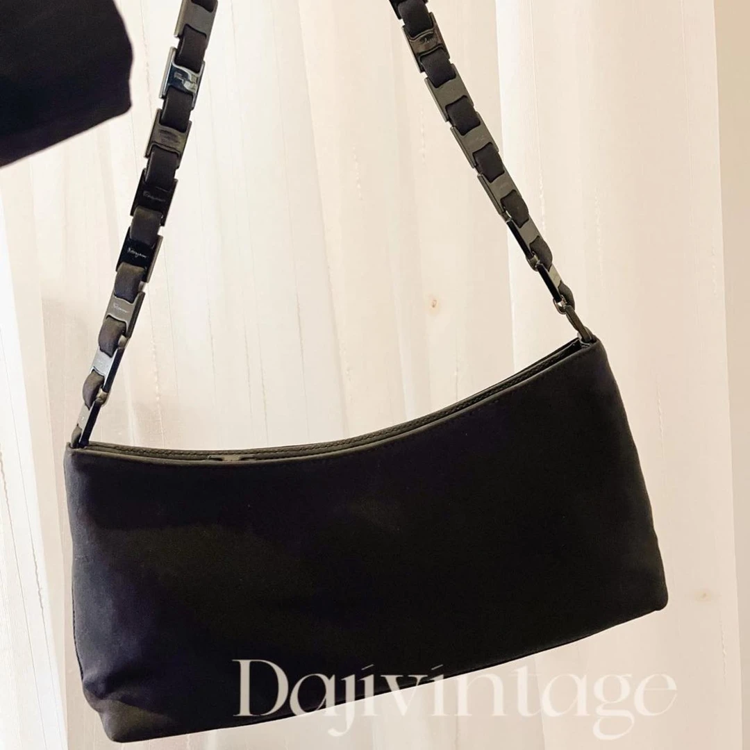 95新 FERRAGAMO/菲拉格慕 大吉中古/菲拉格慕帆布单肩包