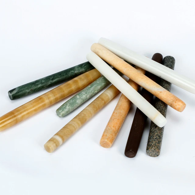 石头擀面杖 玉石压面棍 烘培工具创意厨房用品买2送1