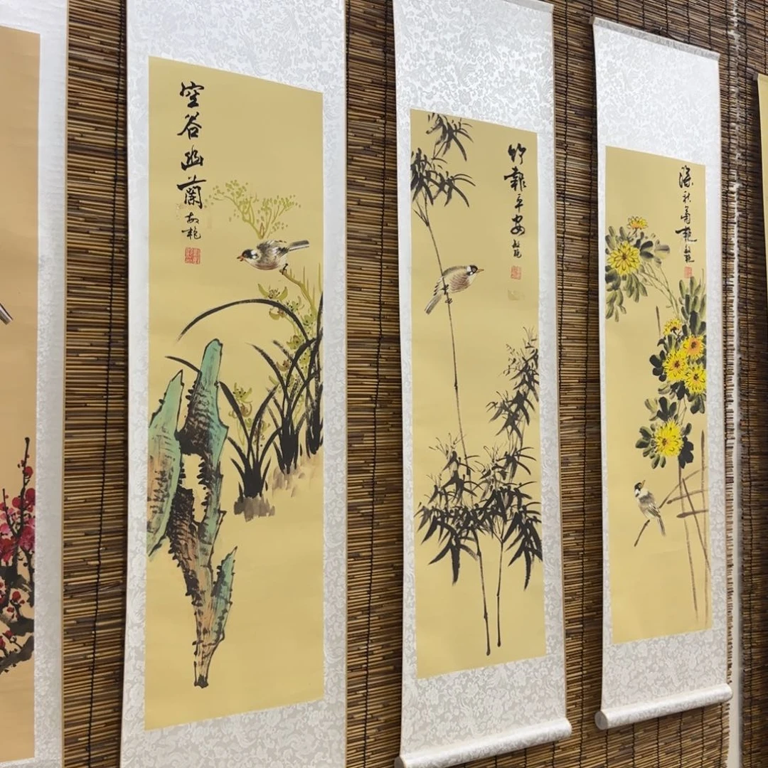 国画QB四幅一套作品！带证书！只限一单