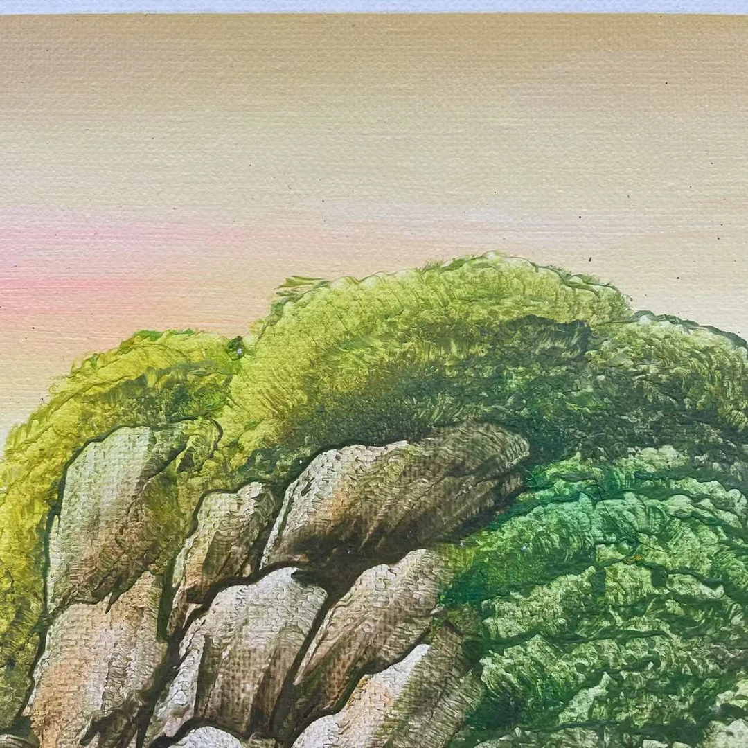 林彦新*** 山水风景-8.3号- 约50*60厘米-手绘油画-麻布