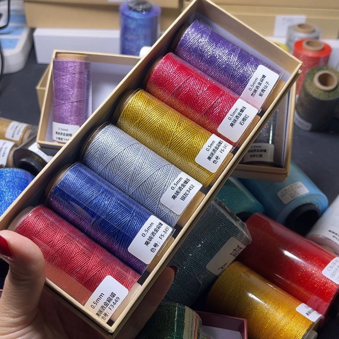 燕***织0.5高端洒金扁蜡6色套盒看图发货