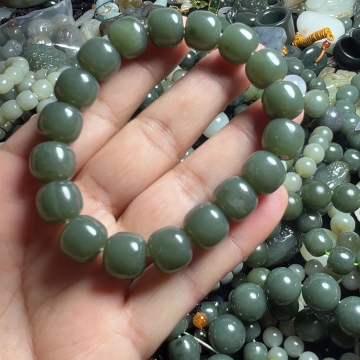 和田玉手串未镶嵌12老行