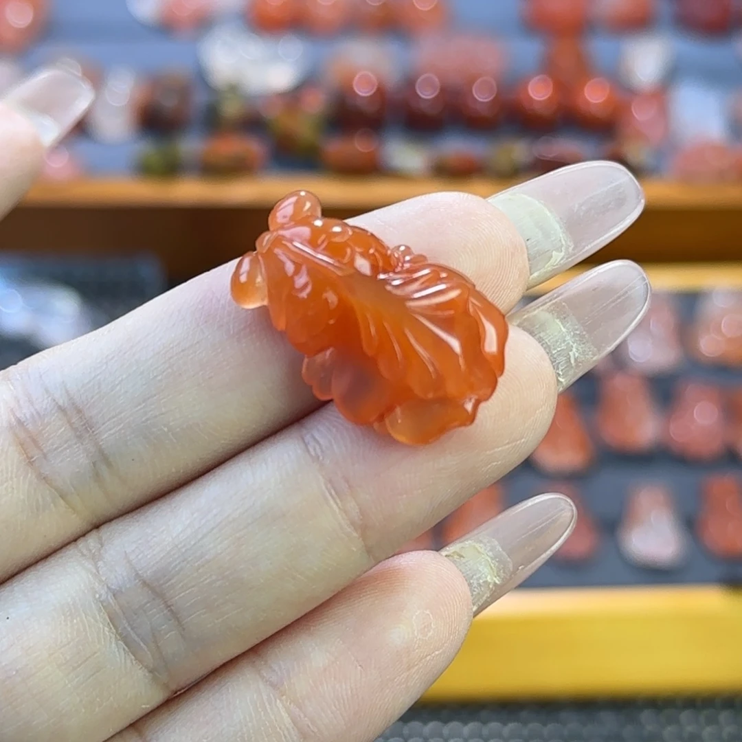 南红玛瑙未镶嵌珠宝半成品金鱼6