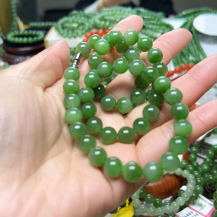和田玉（碧玉）手链未镶嵌