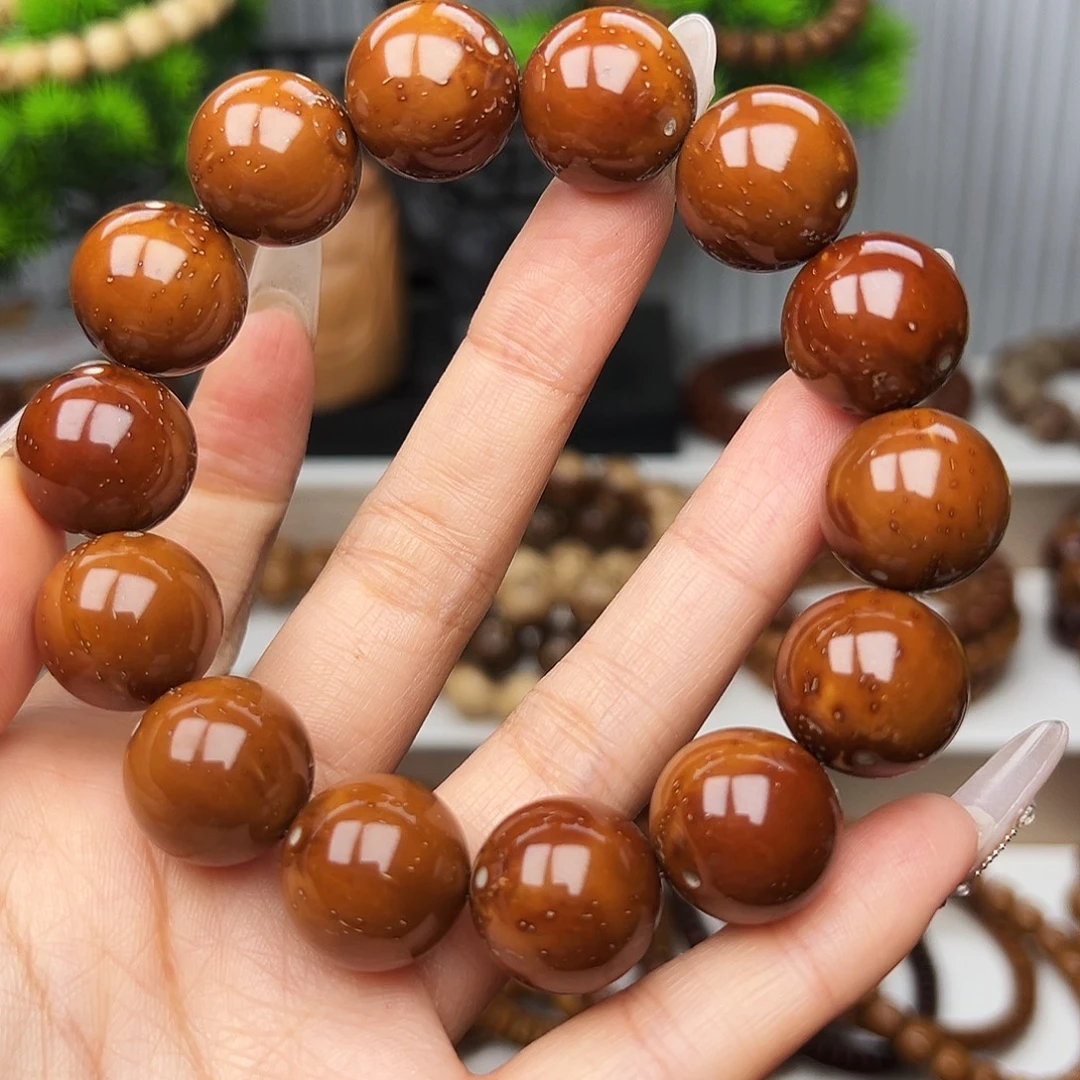 手串紫金鼠卡17半实心光珠 练手款