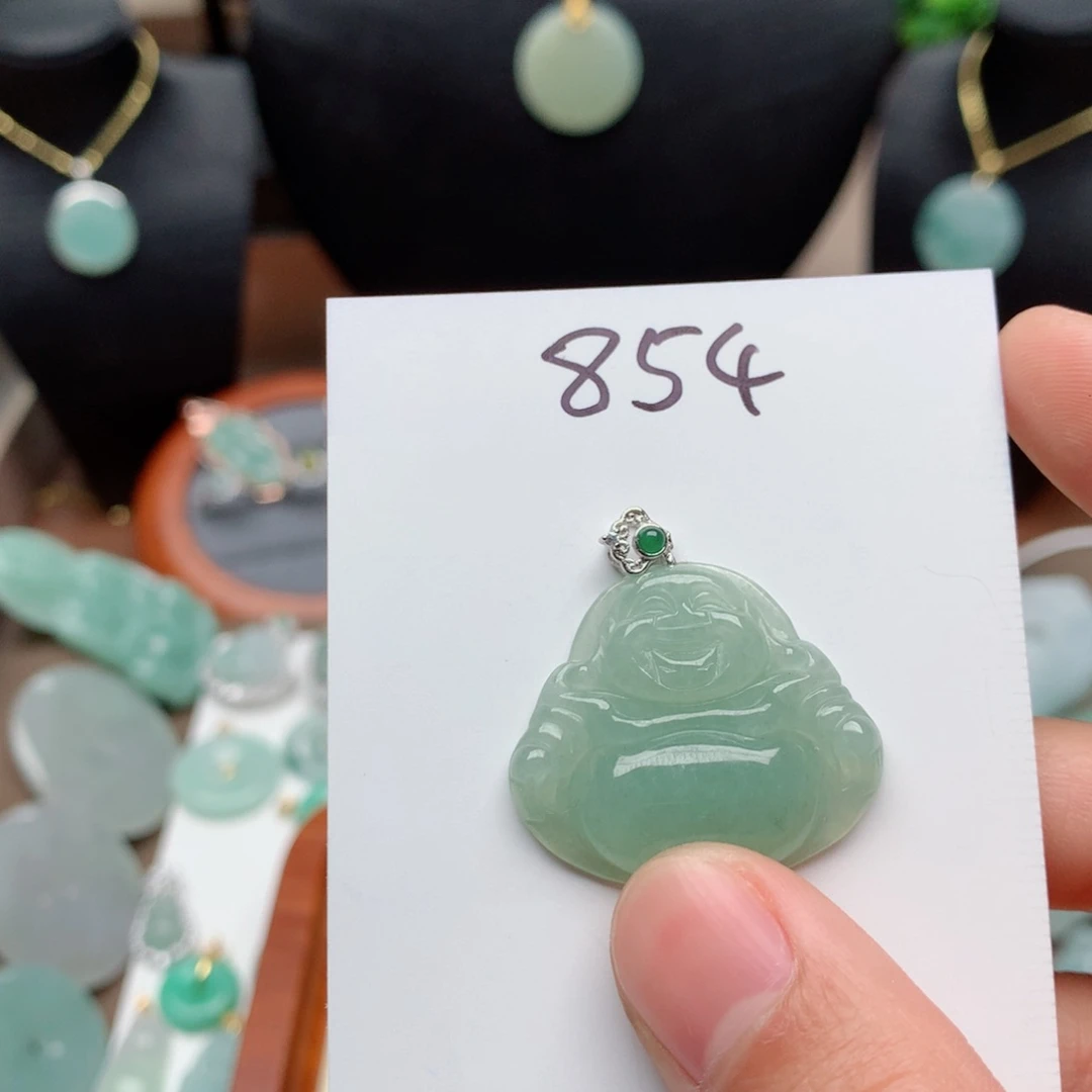 翡翠颈饰银S925镶嵌小****?吊坠