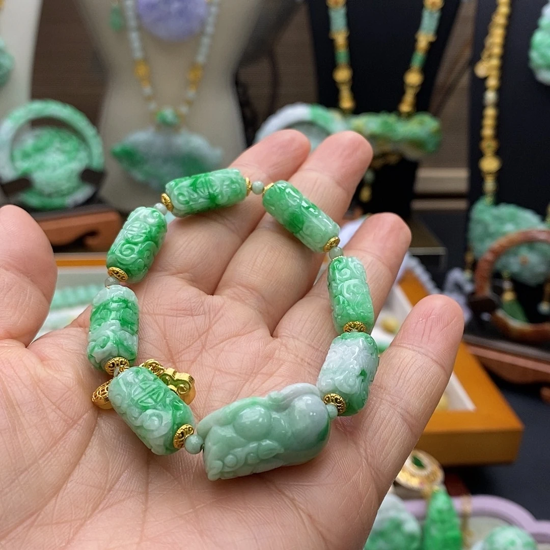 翡翠未镶嵌手链手链