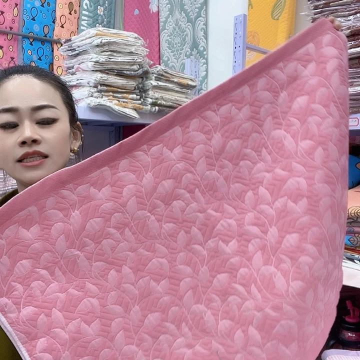 棉粉色小树叶纯棉