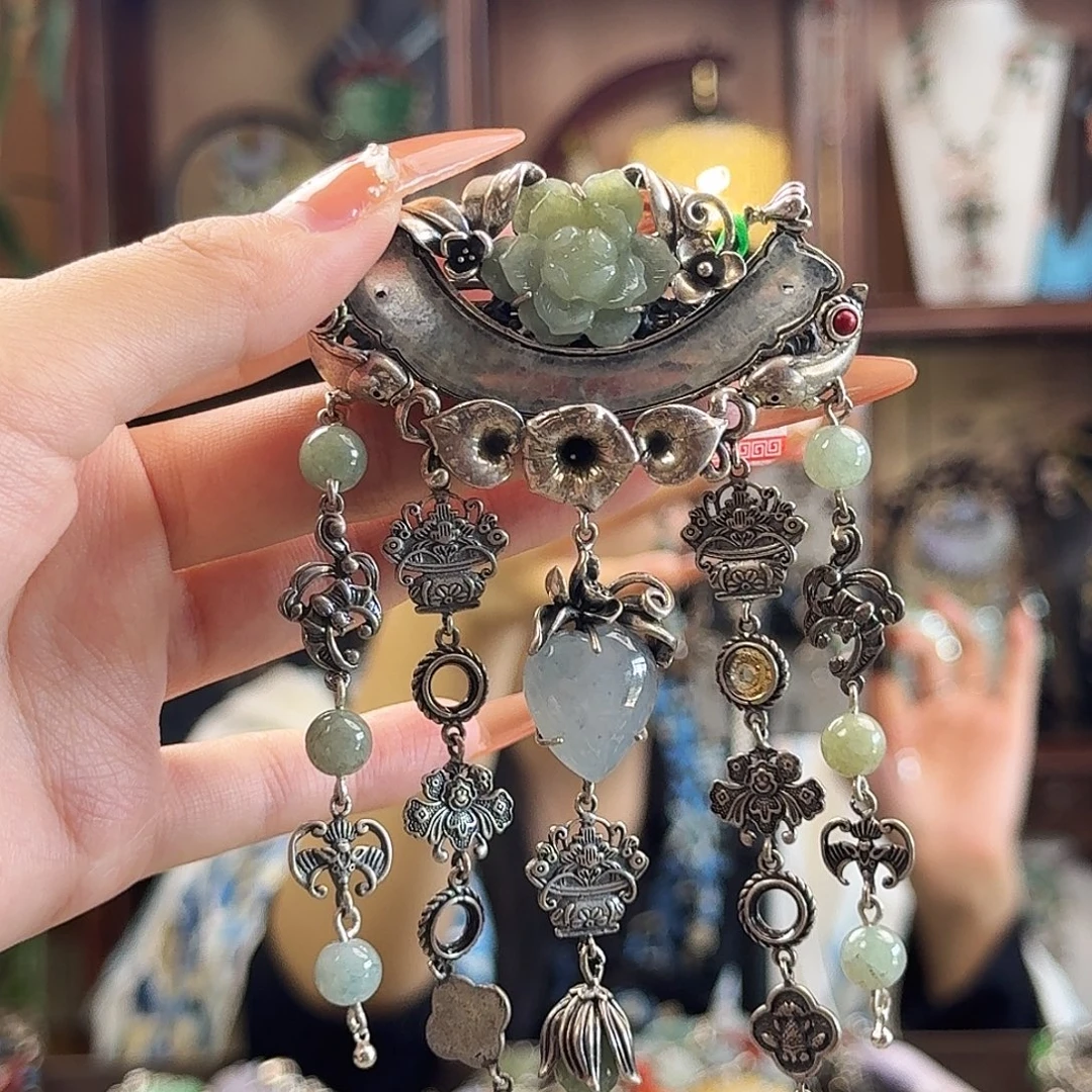 翡翠银S925镶嵌颈饰