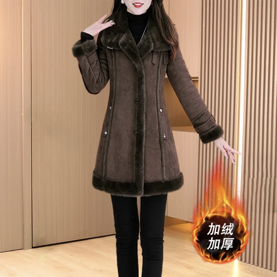 【外套】2025冬季新款洋气时尚贵夫人优雅大气时尚休闲修身毛呢外套