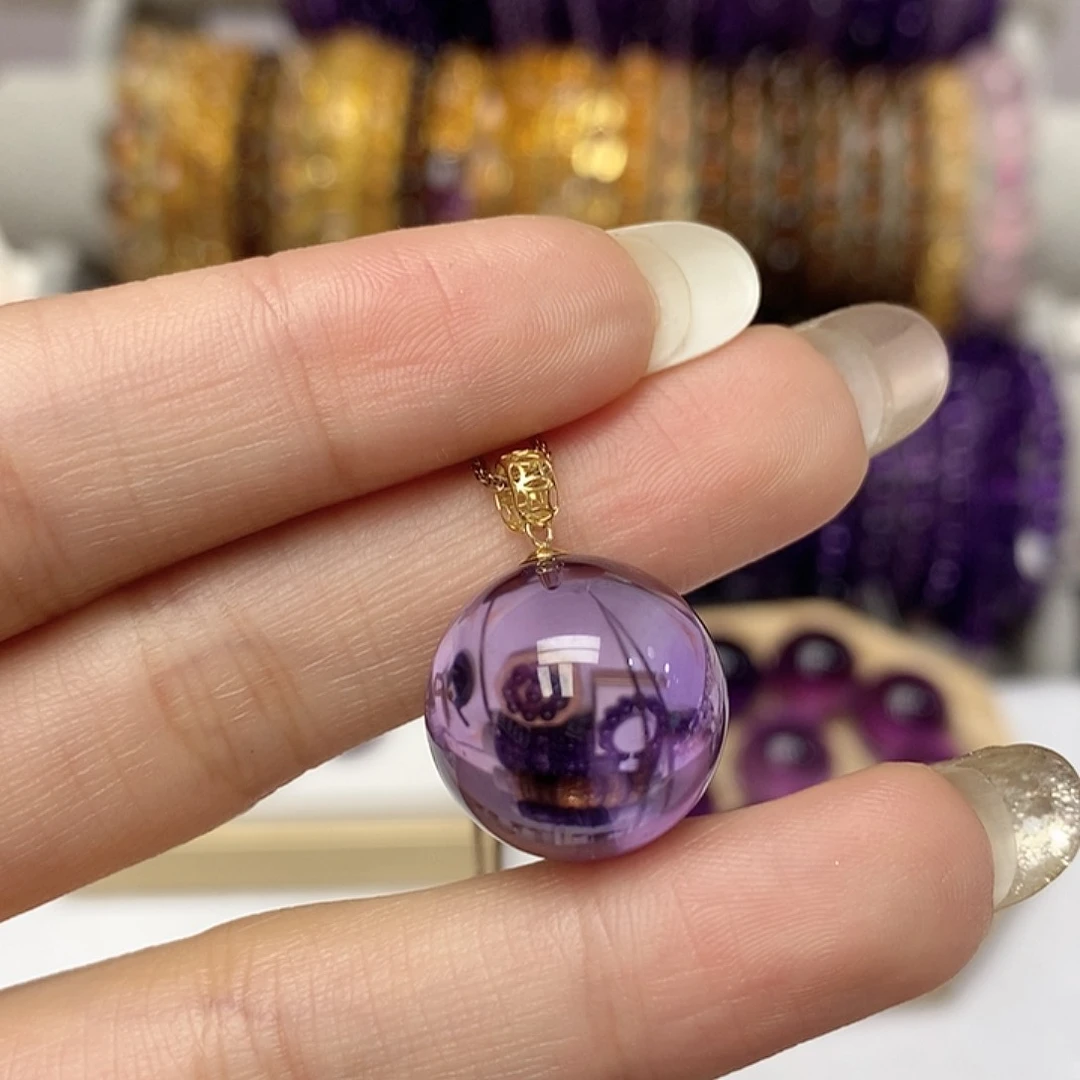 吊坠(赠链)18K金镶嵌紫晶