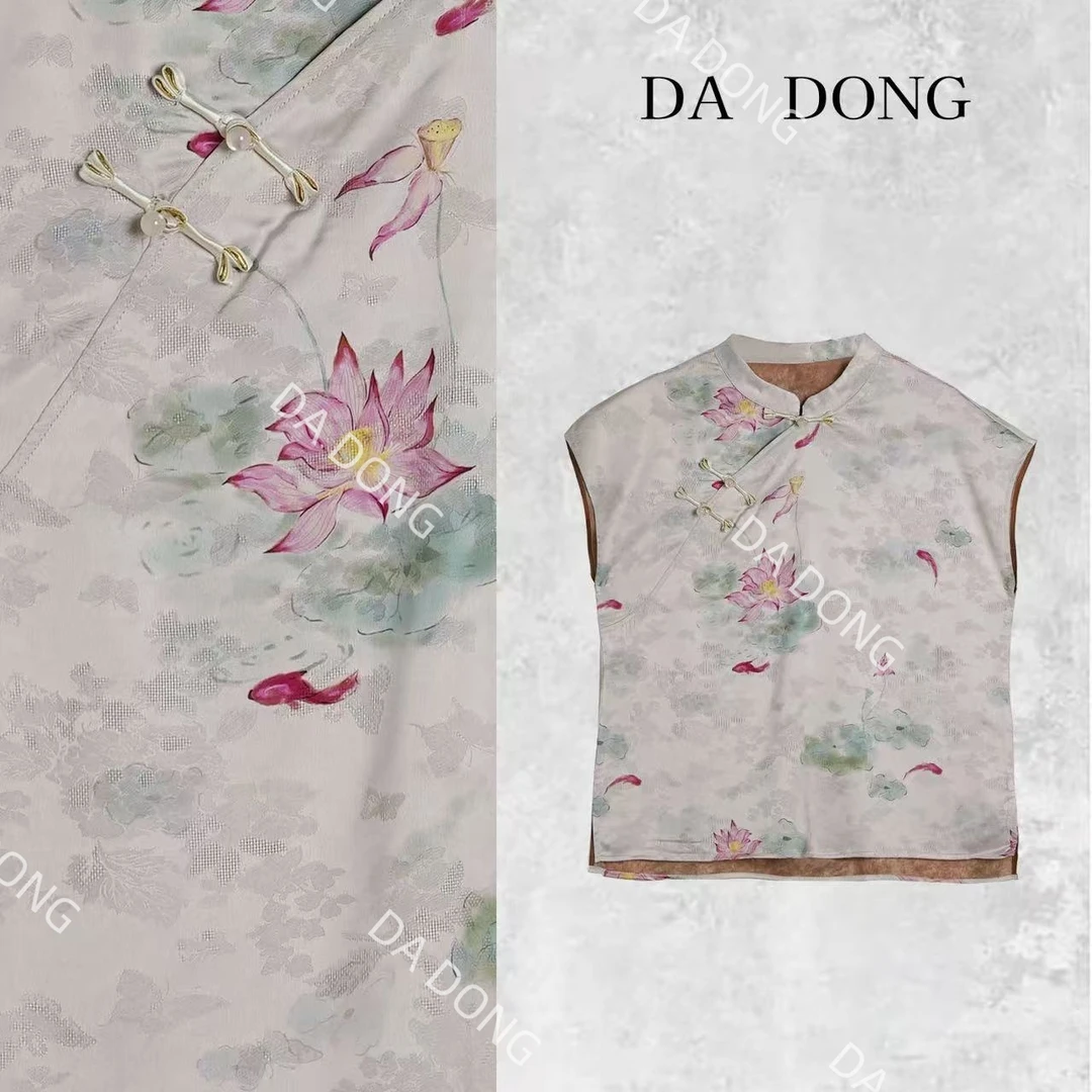 锦莲--中式国风气质时尚洋气碎花夏季复古无袖显瘦休闲上衣