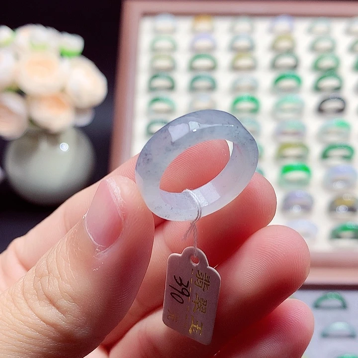 翡翠未镶嵌戒指15-16号