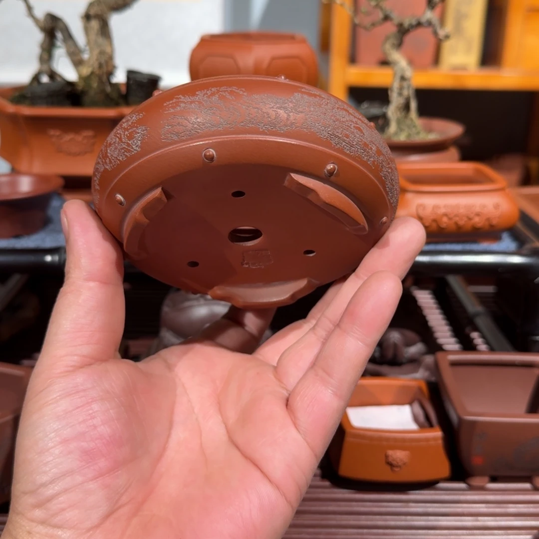 紫砂花盆原矿紫泥