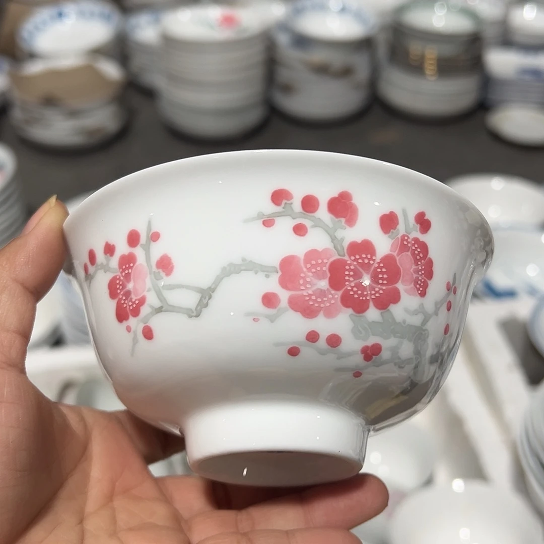 醴陵瓷直播供货基地手绘12厘米