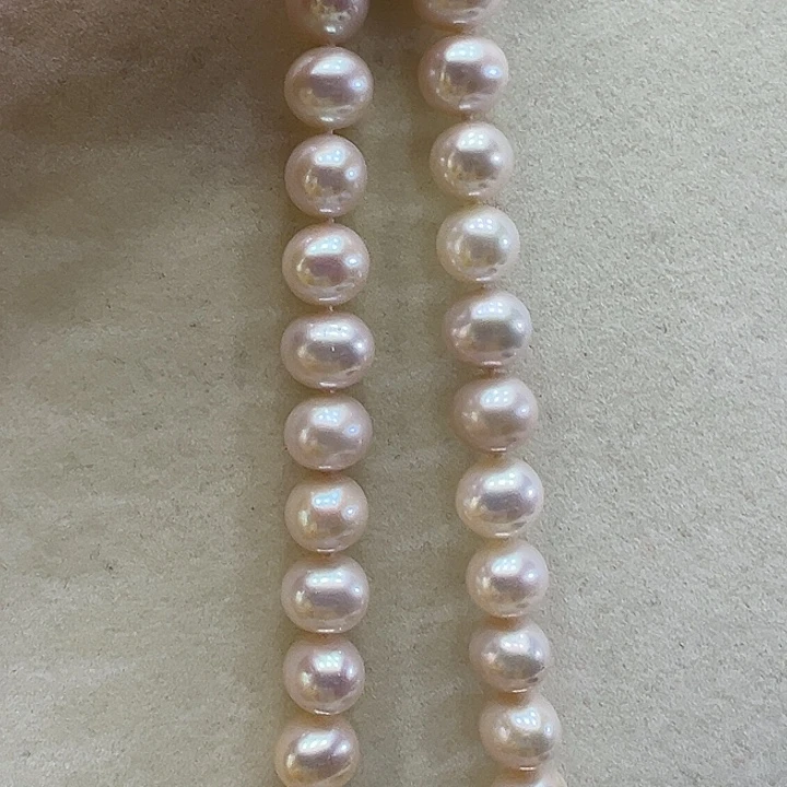 淡水珍珠银S925镶嵌颈饰➕9-10高品极光炫彩