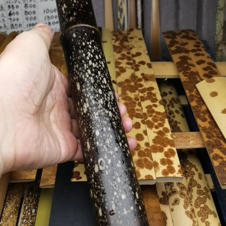 A***a扇子雪夜梅鹿竹料一根四节