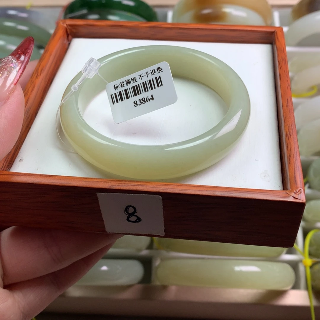 和田玉手镯未镶嵌53