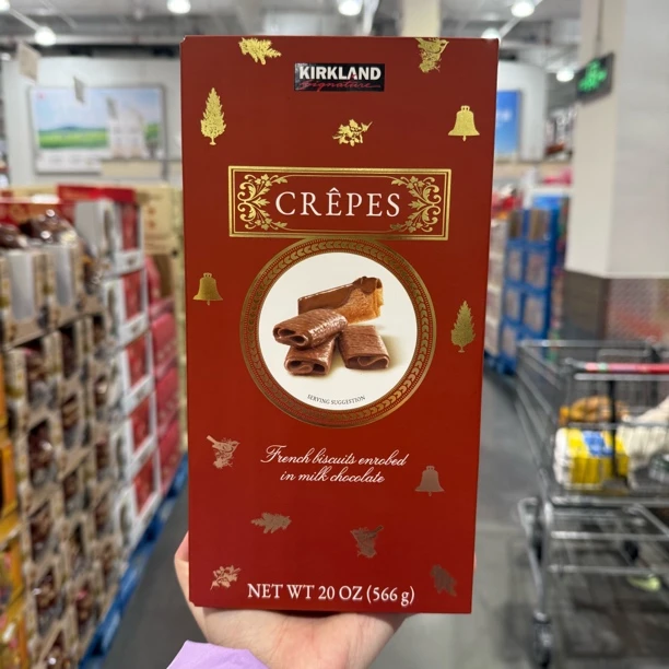 上海开市客糖果代购法国进口科克兰法式奶香巧克力卷小零食礼盒装