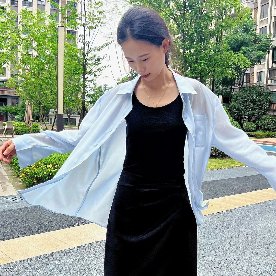 女士夏季长袖常规款防晒衬衣